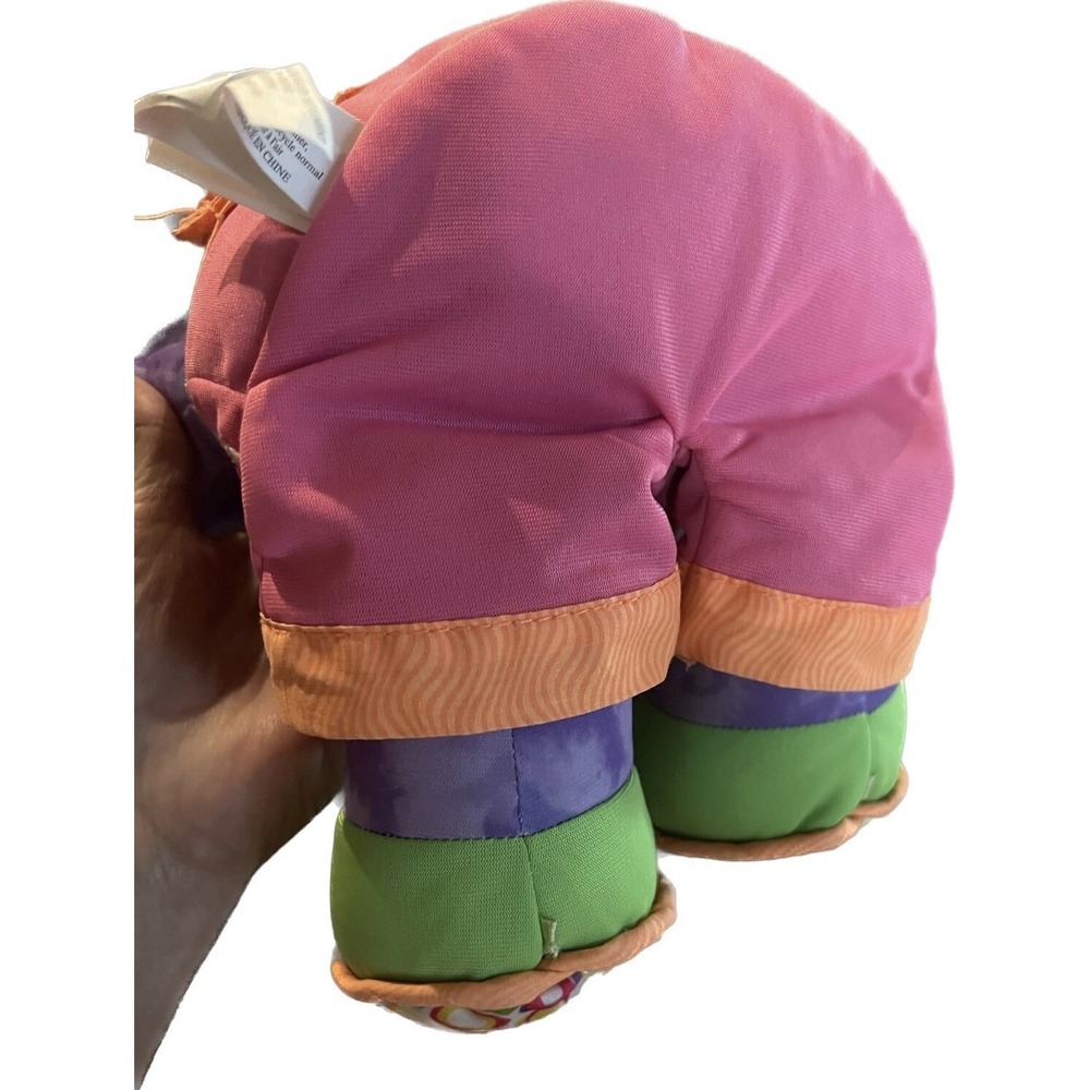 2005 Jakks Doodle Bear Pink Purple‎ Nylon Fabric Markable Stuff Animal Plush - Picture 6 of 10